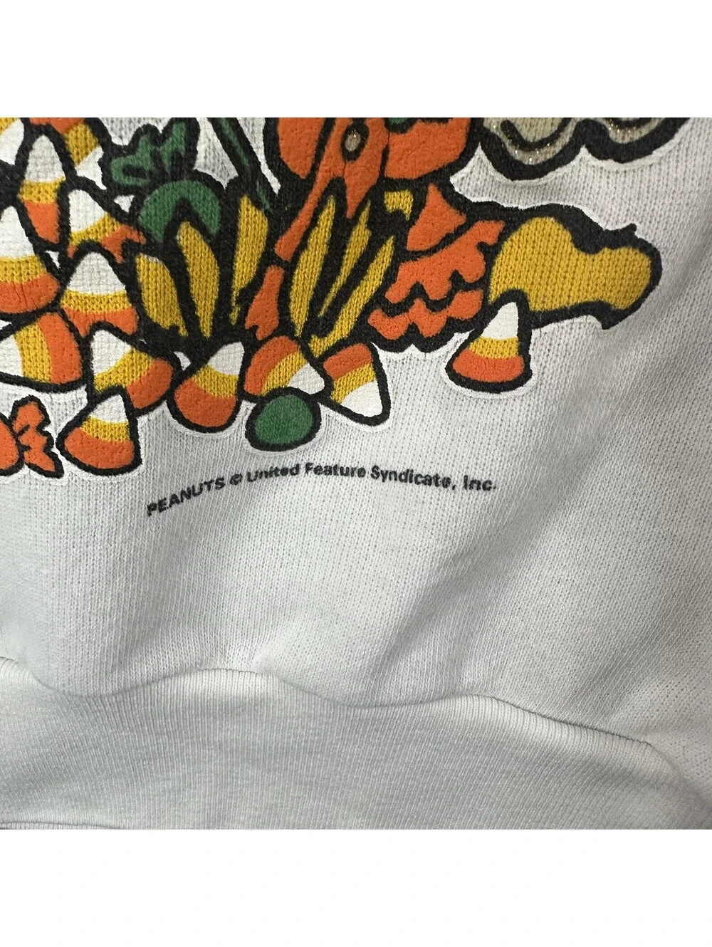 Vintage Peanuts Halloween Sweatshirt Large Unisex Snoopy 80s 90s Adult Pumpkin